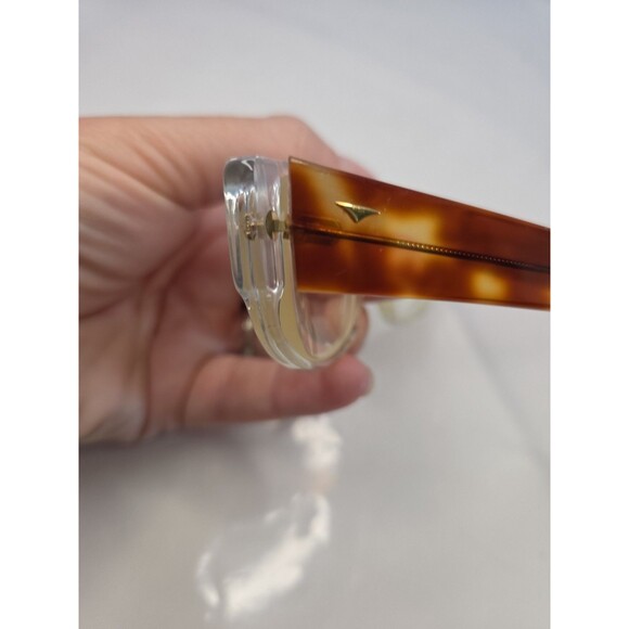 Vintage Variety by Genny V143 Clear Tortoiseshell Glasses Frame Italy 54-16 main image 6